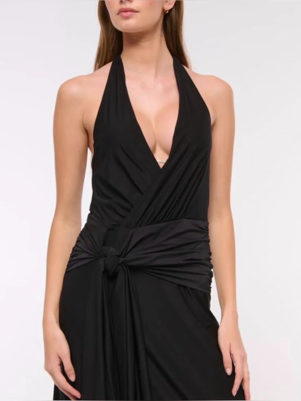 Abercrombie & Fitch Knot-Front Maxi Dress Size XLarge P